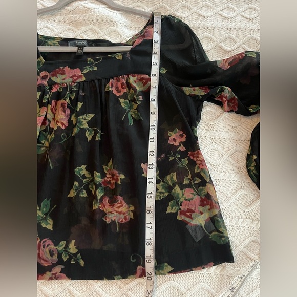 Jessica Simpson Floral Sheer Women's Blouse XS - Picture 10 of 11